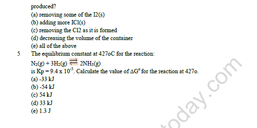 Cbse Class Chemistry Equilibrium Worksheet Set A